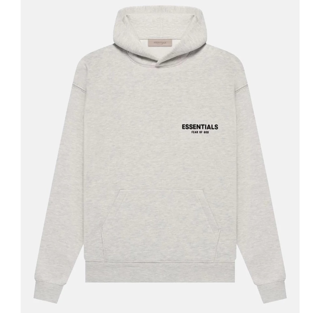 Essentials Men's Light Gray Hoodie size XS